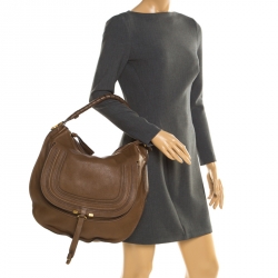 Pre Owned Chloe Brown Leather Large Marcie Satchel