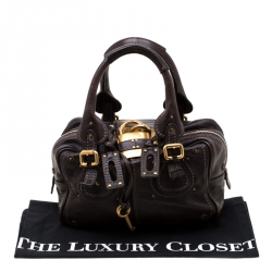 Pre Owned Chloe Dark Brown Leather Mini Paddington Satchel