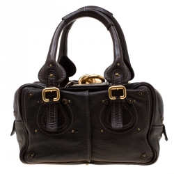 Pre Owned Chloe Dark Brown Leather Mini Paddington Satchel