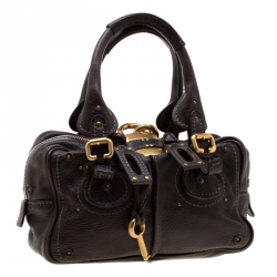 Pre Owned Chloe Dark Brown Leather Mini Paddington Satchel