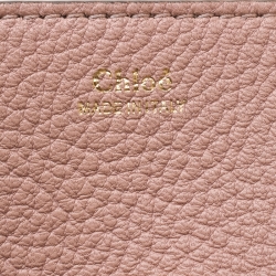 Pre Owned Chloe Pale Peach Leather Mini Drew Crossbody Bag