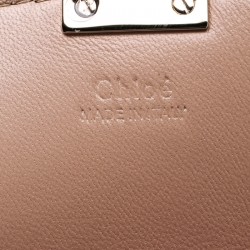 مملوكة مسبقًا حقيبة كتف كلوي درو صغيرة جلد بنية محمرة