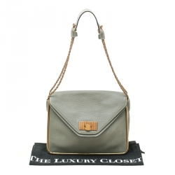 Pre Owned حقيبة كتف كلوي سالي جلد رمادية متوسطة