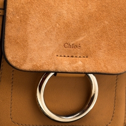 مملوكة مسبقًا حقيبة كتف كلوي ميني فاي داي سويدي وجلد بنية