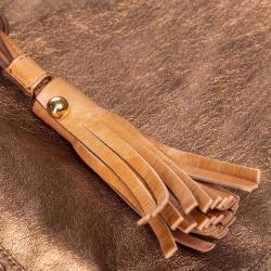 Pre Owned Chloe Brown Metallic Leather Eden Tote Bag