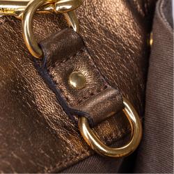 Pre Owned Chloe Brown Metallic Leather Eden Tote Bag