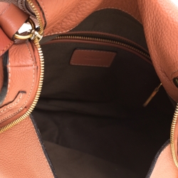 Pre Owned حقيبة كروس كلوي مارسي متوسطة جلد برتقالية محمرة