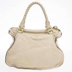 Pre Owned Chloe Nude Marcie Large Shoulder Bag