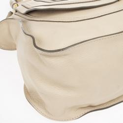 Pre Owned Chloe Nude Marcie Large Shoulder Bag