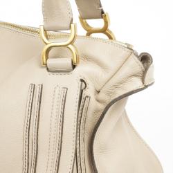 Pre Owned Chloe Nude Marcie Large Shoulder Bag