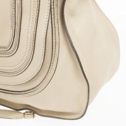 Pre Owned Chloe Nude Marcie Large Shoulder Bag