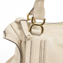 Pre Owned Chloe Nude Marcie Large Shoulder Bag