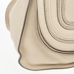 Pre Owned Chloe Nude Marcie Large Shoulder Bag