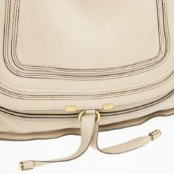 Pre Owned Chloe Nude Marcie Large Shoulder Bag