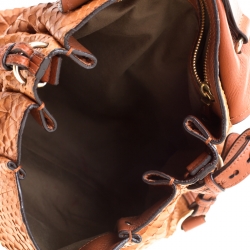 Pre Owned Chloe Tan Python Elsie Top Handle Bag