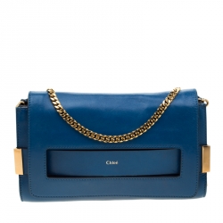 Chloe Blue Leather Crossbody Bag