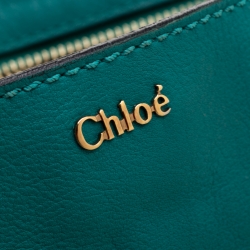 Pre Owned Chloe Persian Green Leather Elsie Satchel Bag