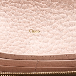 Pre Owned Chloe Blush Pink Leather Sally Wallet