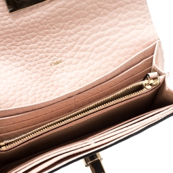 Pre Owned Chloe Blush Pink Leather Sally Wallet