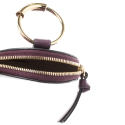 Chloe Purple Leather Alphabet Round Mini Coin Purse Chloe | TLC