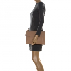 Pre Owned Chloe Beige Leather Elsie Clutch