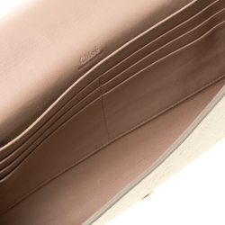 Pre Owned حقيبة كتف كلوي سلسلة تفاصيل فيونكة جلد ذهبية