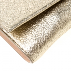 Pre Owned حقيبة كتف كلوي سلسلة تفاصيل فيونكة جلد ذهبية