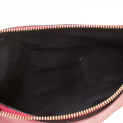 Pre Owned Chloe Magenta Leather Envelope Clutch