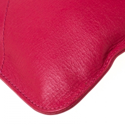 Pre Owned Chloe Magenta Leather Envelope Clutch