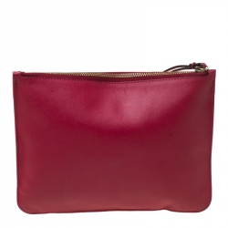 Pre Owned Chloe Magenta Leather Envelope Clutch