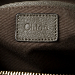 Pre Owned Chloe Olive Green Python Large Marcie Satchel