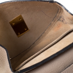 Pre Owned Chloe Grey Leather Mini Drew Shoulder Bag