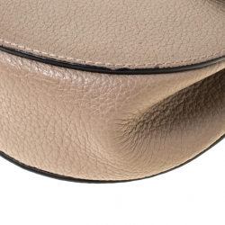 Pre Owned Chloe Grey Leather Mini Drew Shoulder Bag