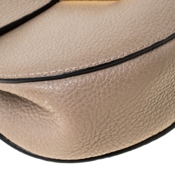 Pre Owned Chloe Grey Leather Mini Drew Shoulder Bag