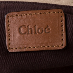 Pre Owned Chloe Brown Leather Large Paraty Shoulder Bag