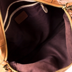 Pre Owned Chloe Brown Leather Large Paraty Shoulder Bag