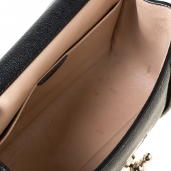 Pre Owned حقيبة كتف كلوي إلسي جلد سوداء صغيرة