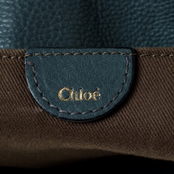 Pre Owned Chloe Ash Blue Leather Elsie Hobo