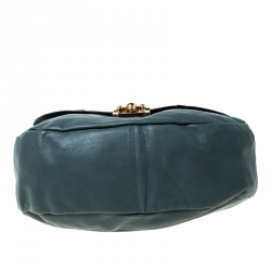 Pre Owned Chloe Ash Blue Leather Elsie Hobo