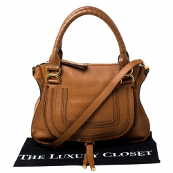Pre Owned Chloe Tan Leather Medium Marcie Satchel