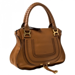 Pre Owned Chloe Tan Leather Medium Marcie Satchel