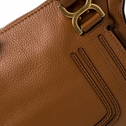 Pre Owned Chloe Tan Leather Medium Marcie Satchel