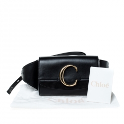 Chloe Black Leather and Suede C Belt Bag             