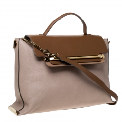 Pre Owned حقيبة كتف كلوي كلير كبيرة جلد ثلاثية اللون