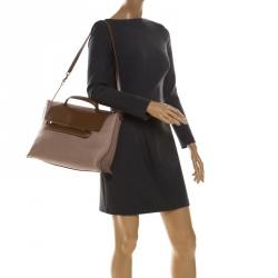 Pre Owned حقيبة كتف كلوي كلير كبيرة جلد ثلاثية اللون