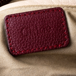 Pre Owned حقيبة كتف كلوي باراتي جلد عنابية متوسطة