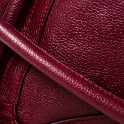 Pre Owned حقيبة كتف كلوي باراتي جلد عنابية متوسطة