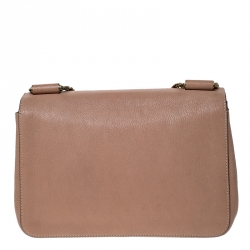 Pre Owned Chloe Beige Leather Medium Elsie Shoulder Bag