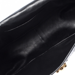 Pre Owned Chloe Black Python Leather Medium Elsie Shoulder Bag       