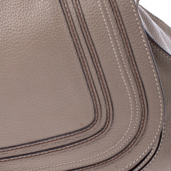 Pre Owned Chloe Beige Leather Large Marcie Satchel